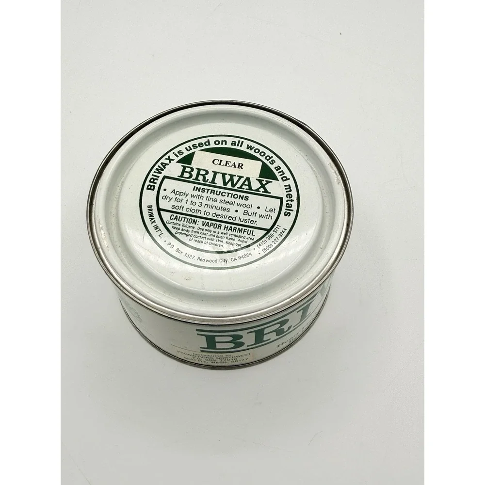 Vintage BRIWAX Clear Original Furniture Wax Polish Cleans Stains Polishes NEW